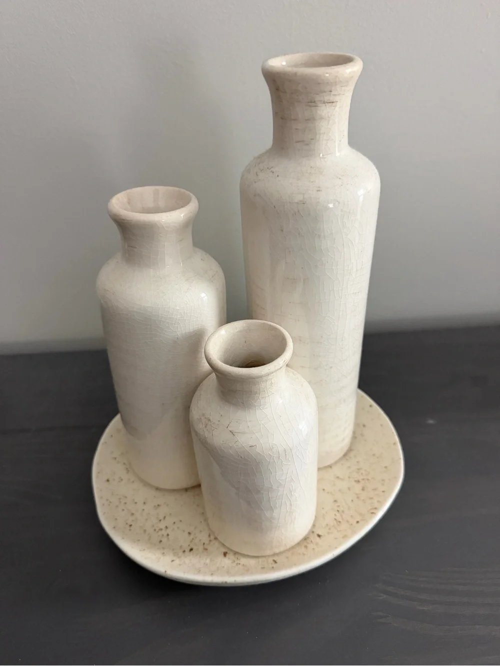 Neutral Ceramic Vase Trio